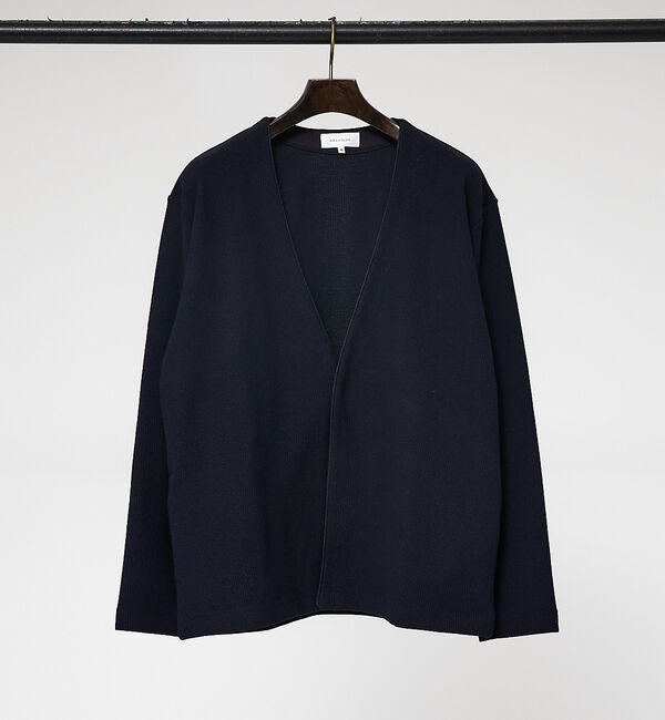 ABAHOUSE「ラッセルカノコ  2ボタン 比翼 カーディガン」|カーディガン|ネイビー
