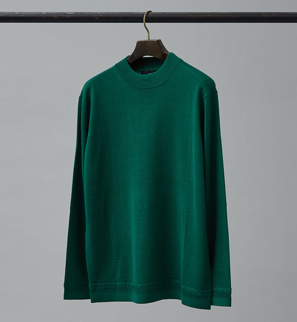 ABAHOUSE「【カシミアタッチ】Pure Merino ハイゲージモックネック ニット」|ニット・セーター|
