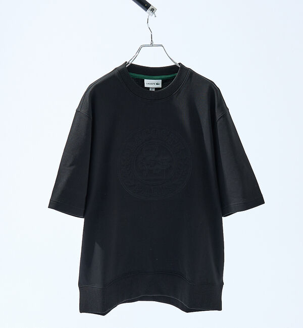 ABAHOUSE「【LACOSTE / ラコステ】トーン・オン・トーンステッチ半袖スウェット /」|Tシャツ・カットソー|ブラック