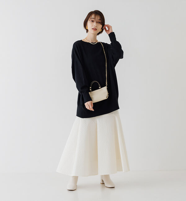 Rouge vif「キルトジャガード フレアスカート」|スカート|