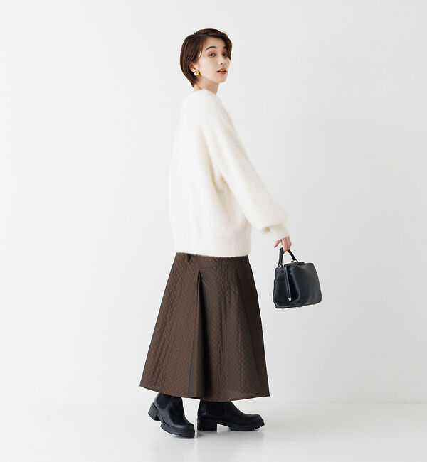 Rouge vif「キルトジャガード フレアスカート」|スカート|