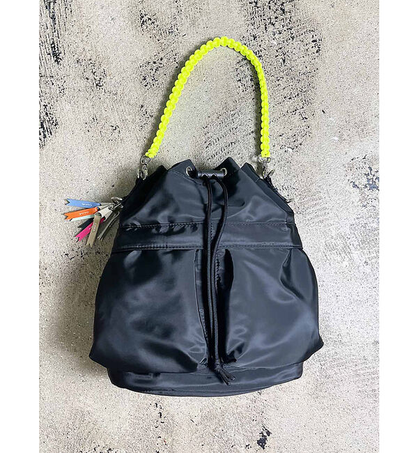 Rouge vif「【cheek / チーク】kinchaku code 2 way tote /」|トートバッグ|ブラック