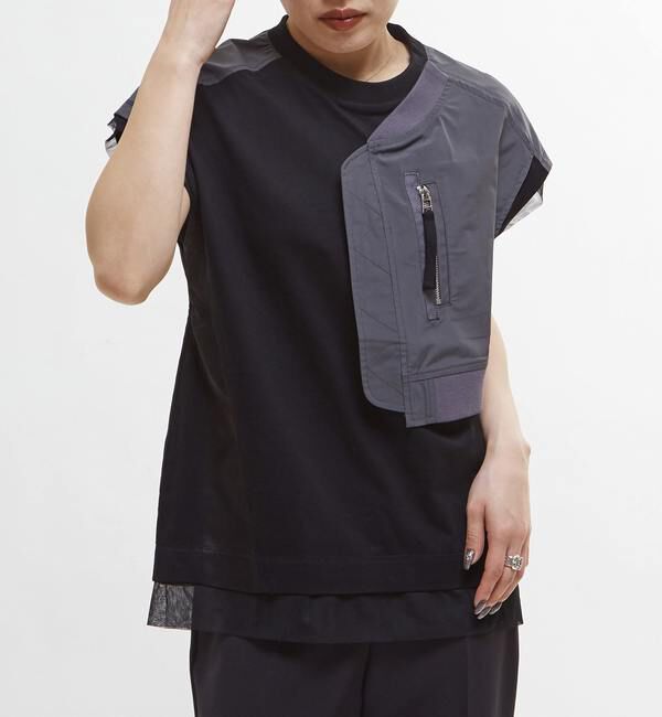 Soffitto「【AULA AILA別注】MILITARY T-SHIRT」|Tシャツ・カットソー|チャコールグレー