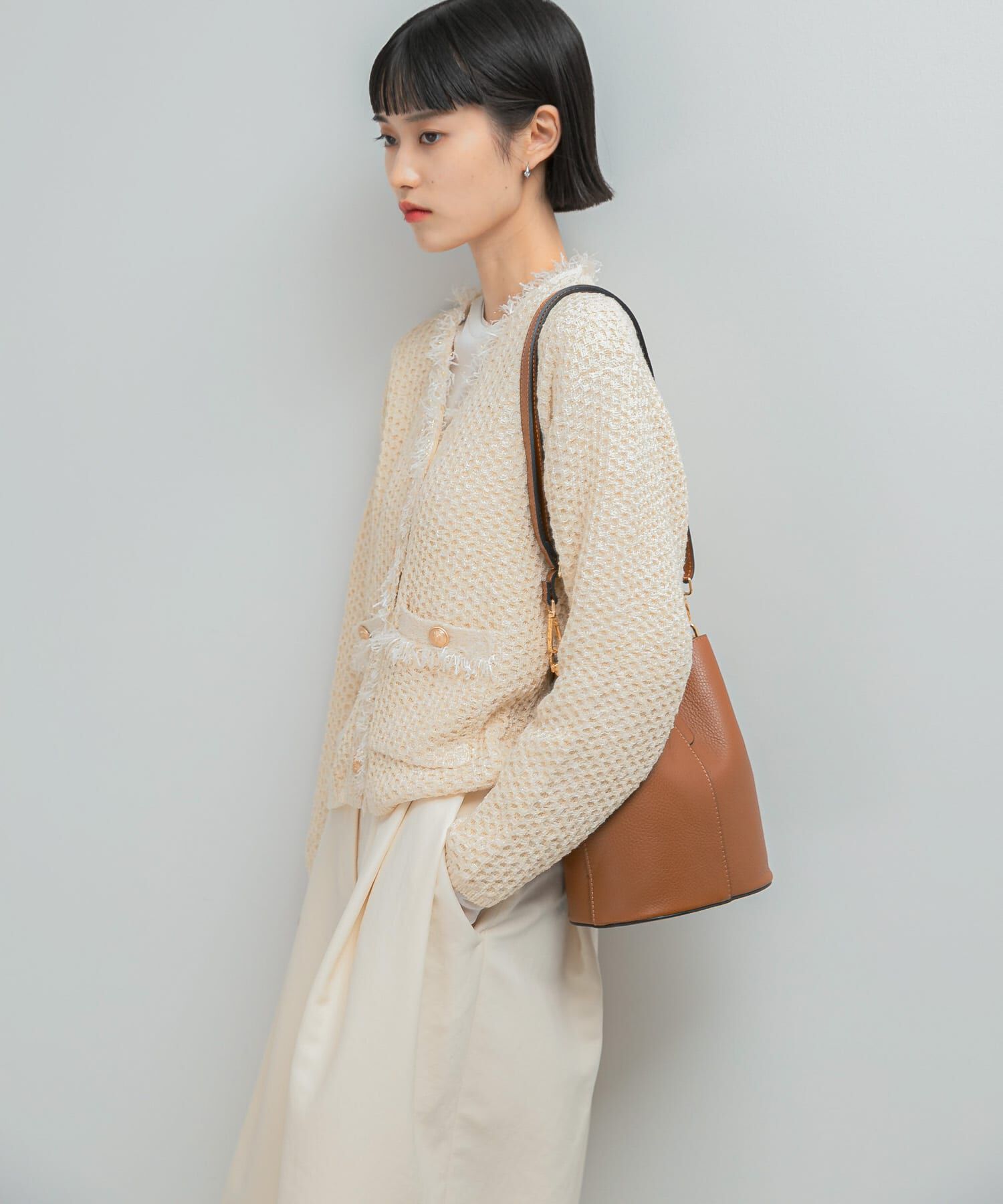 URBAN RESEARCH ROSSO「ツイードVネックカーディガン」|カーディガン|