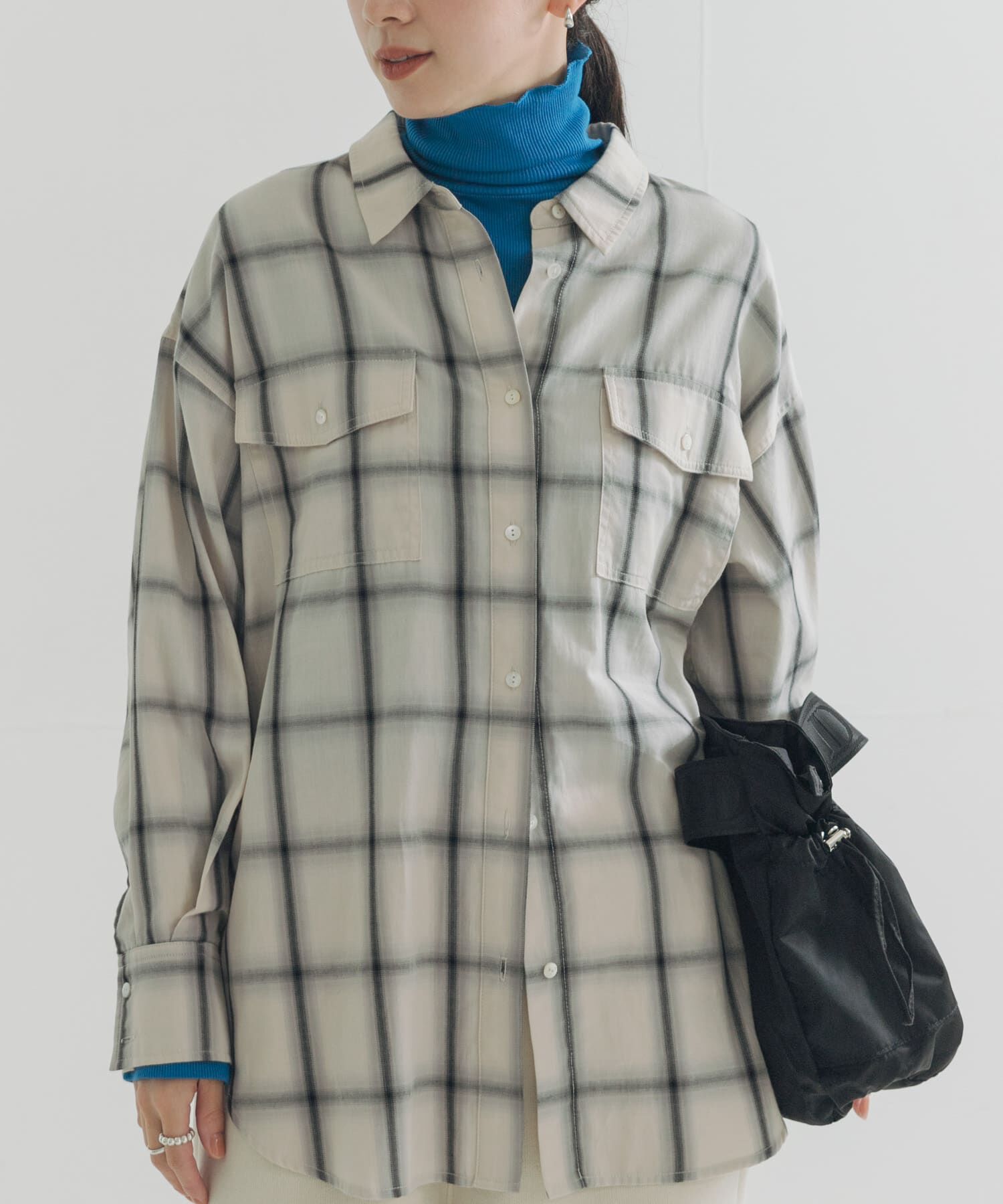 URBAN RESEARCH「『UR TECH』裏起毛タートルネックカットソー」|Tシャツ・カットソー|