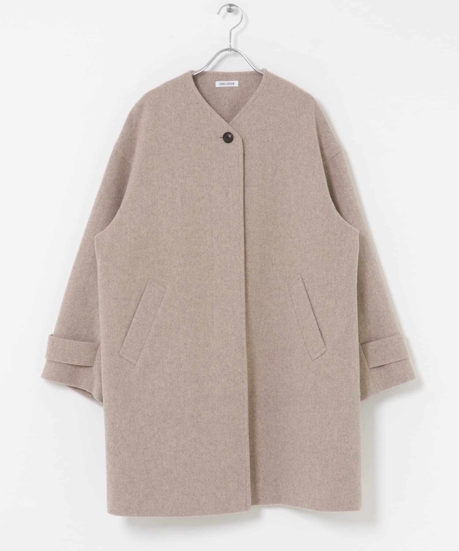 FORK&SPOON ウールノーカラーコート（URBAN RESEARCH DOORS）｜ルミネ