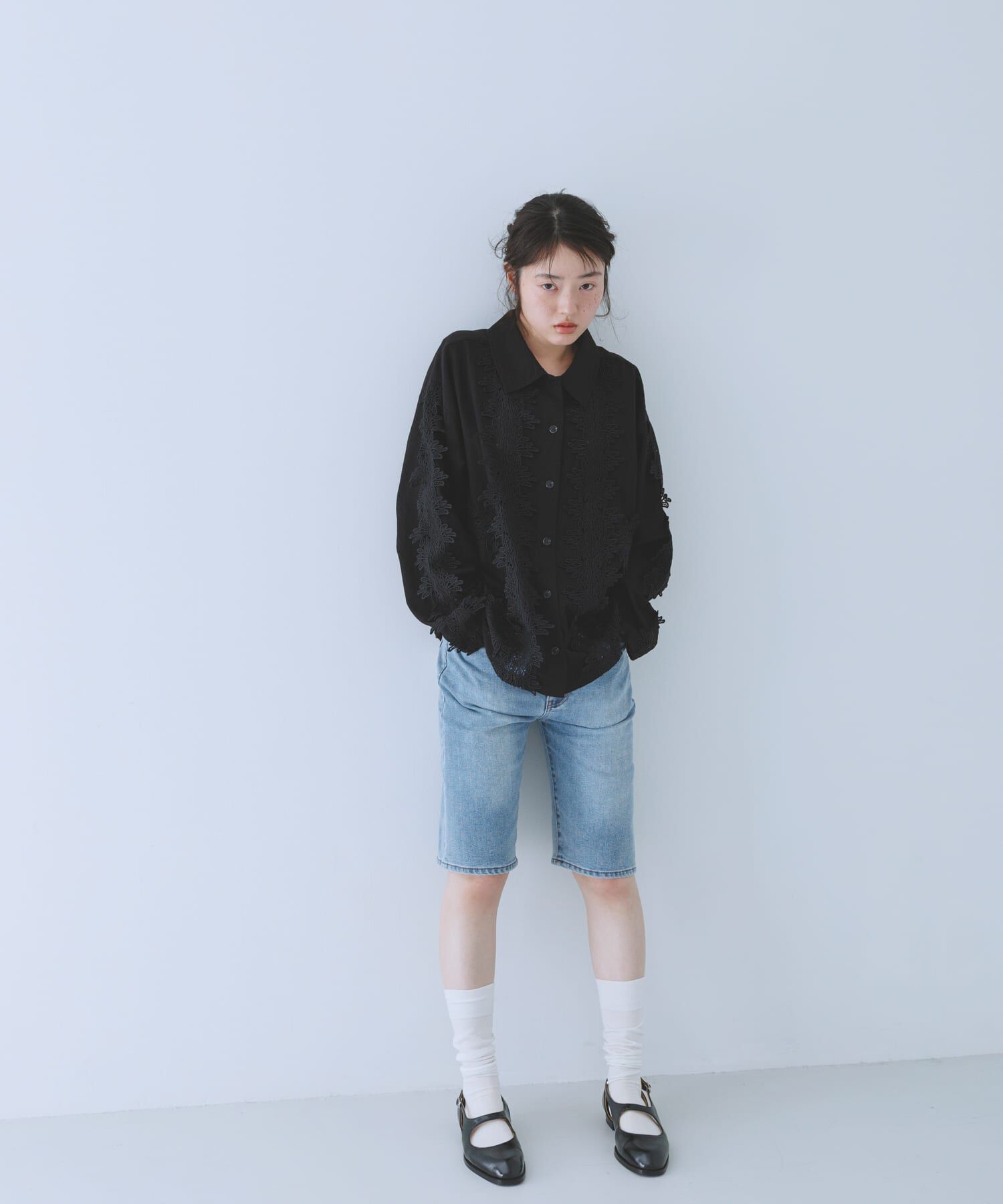  「ヴィンテージライクレースシャツ」|シャツ・ブラウス|