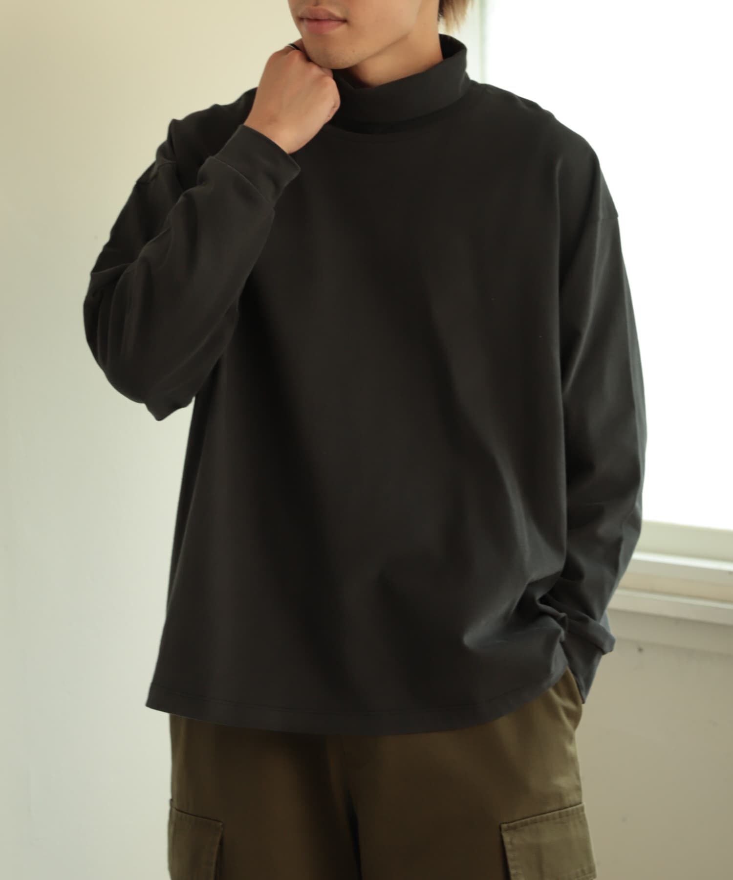 SENSE OF PLACE by URBAN RESEARCH「スフレハイネックロングTシャツ」|Tシャツ・カットソー|