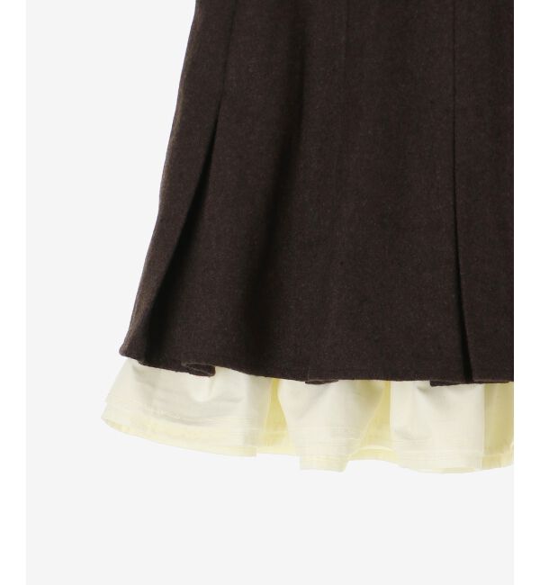  「配色フリルプリーツスカート」|スカート|