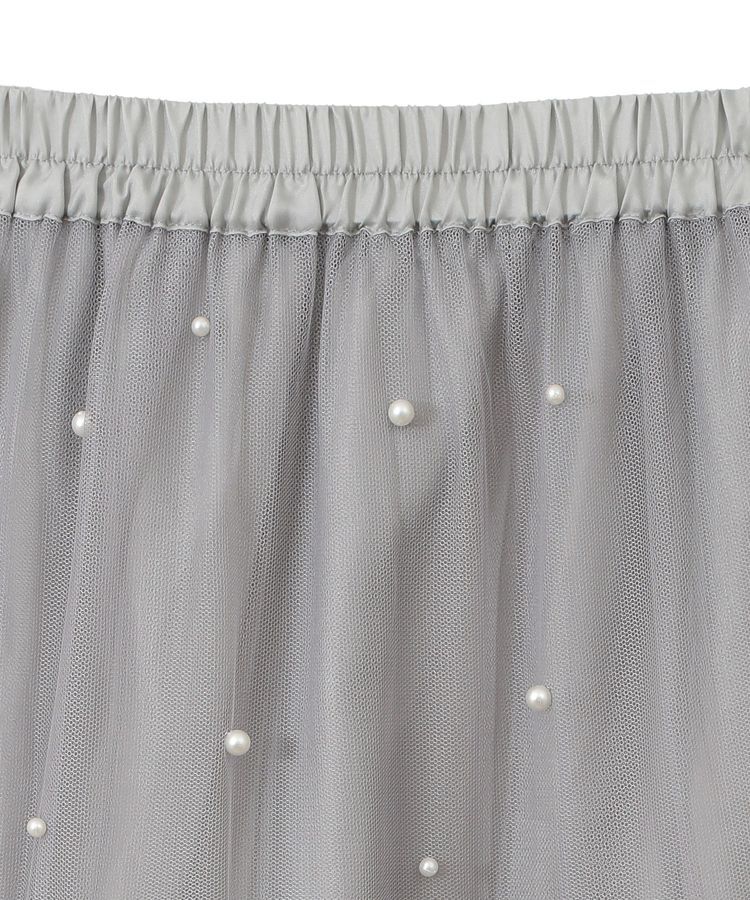 earth music&ecology「チュールパールスカート」|フレア|