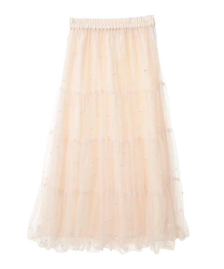 earth music&ecology「チュールパールスカート」|フレア|