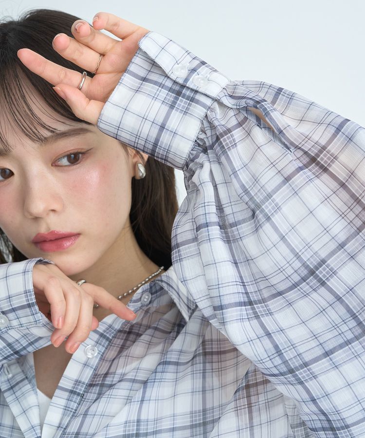 earth music&ecology「シアーチェックシャツ」|シャツ・ブラウス|