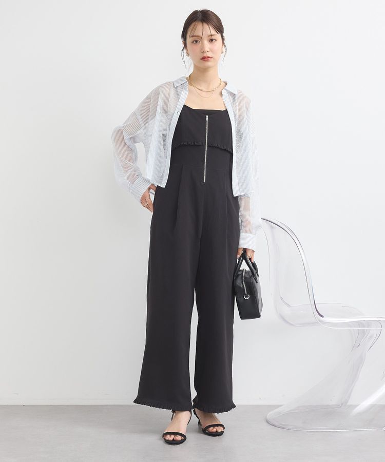 earth music&ecology「メッシュストライプショートシャツ」|シャツ・ブラウス|