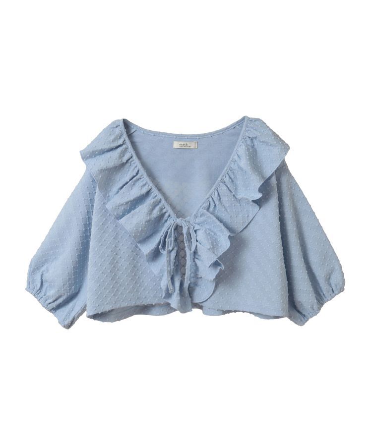 earth music&ecology「ラッフルカットショートボレロ」|カーディガン|