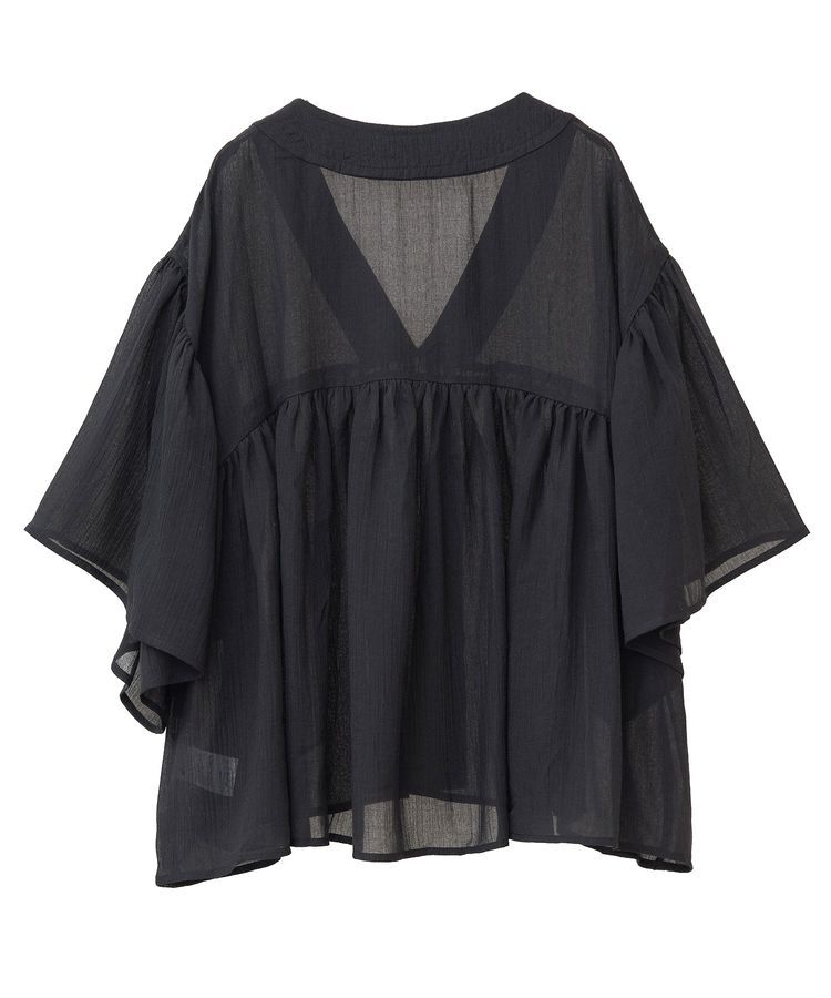 earth music&ecology「Vネックギャザーブラウス」|シャツ・ブラウス|