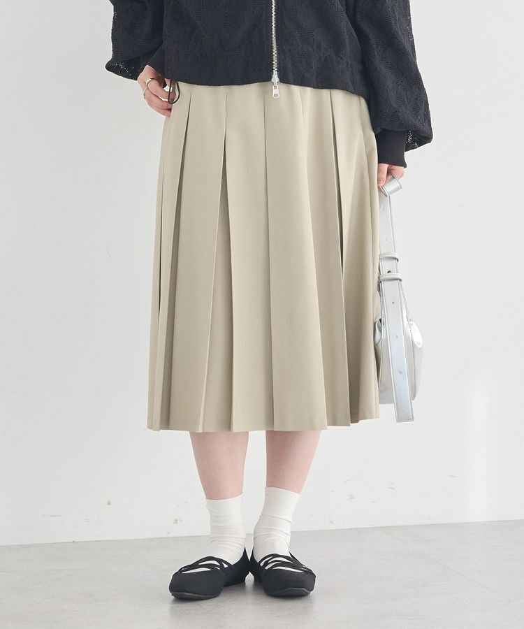 earth music&ecology「タックプリーツミディスカート」|スカート|
