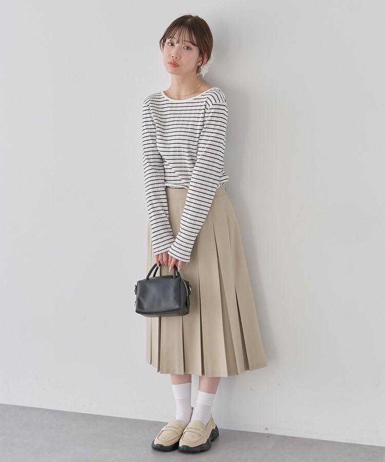 earth music&ecology「タックプリーツミディスカート」|スカート|
