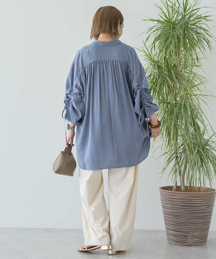 AMERICAN HOLIC「シアーバックギャザーリボンシャツ」|シャツ・ブラウス|