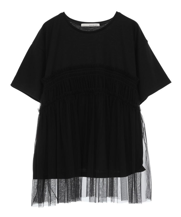 Green Parks「・ELENCARE DUE チュールドッキングTEE」|Tシャツ・カットソー|