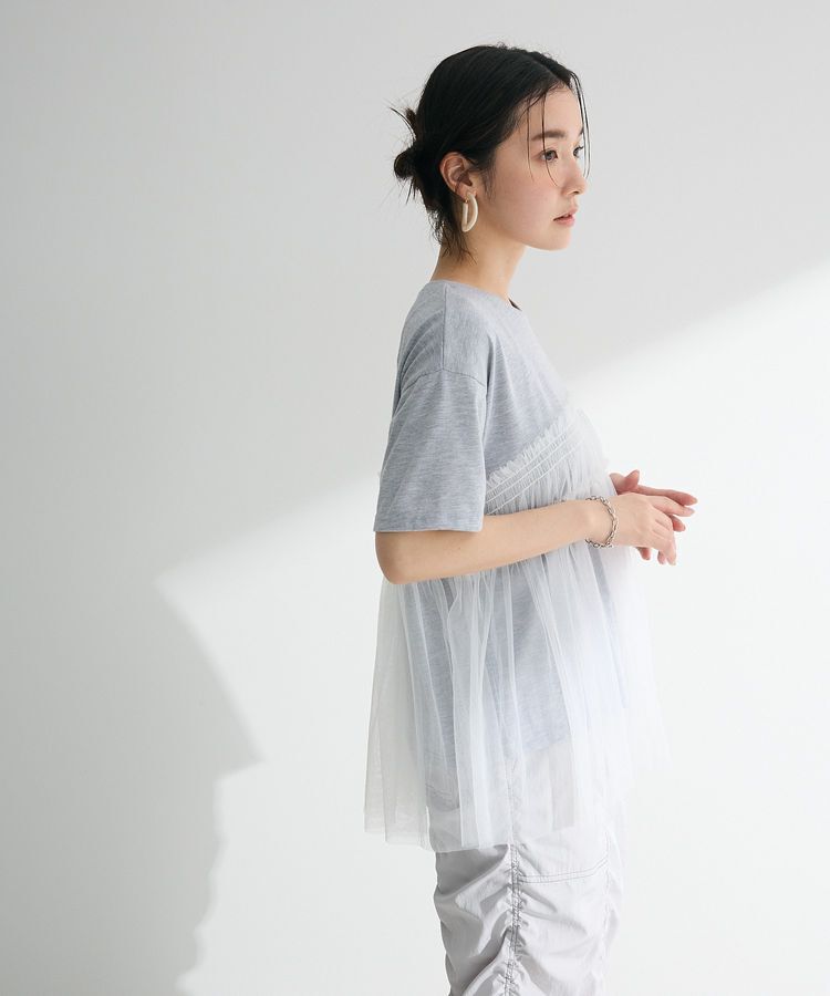 Green Parks「・ELENCARE DUE チュールドッキングTEE」|Tシャツ・カットソー|