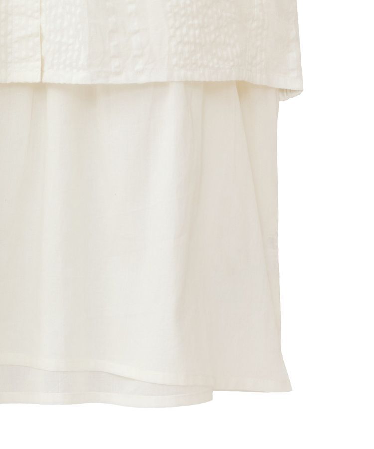 Green Parks「インド綿 SET2点 ギャザーシャツ+布帛インナー」|シャツ・ブラウス|