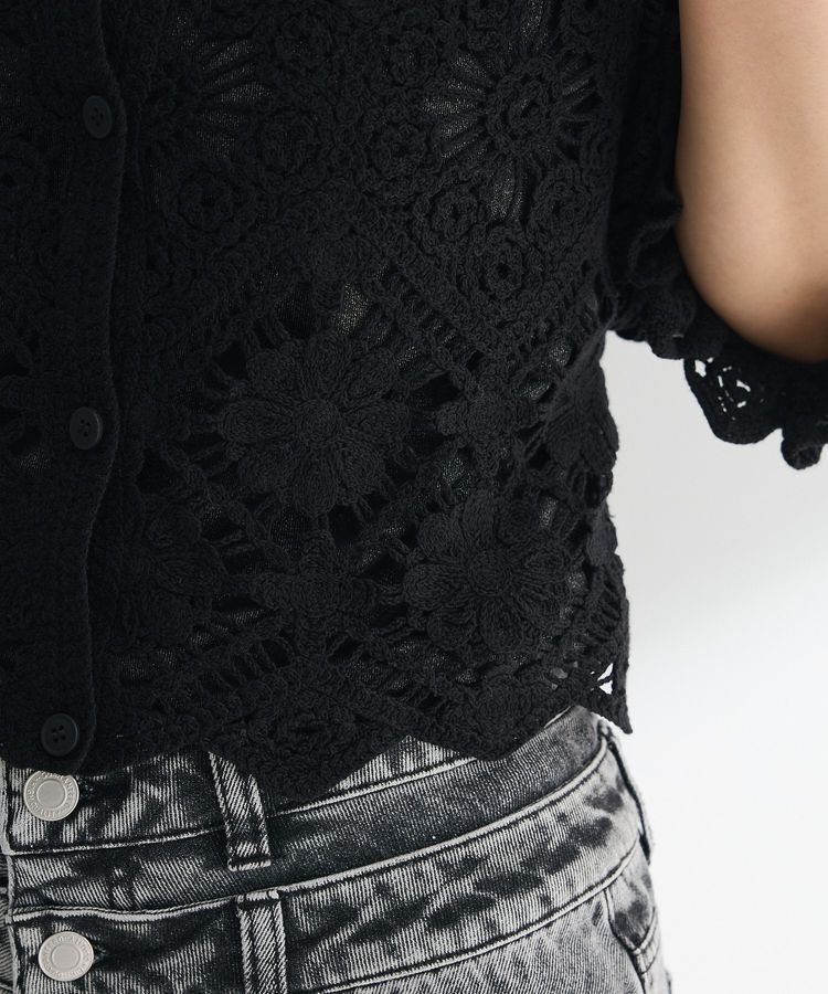 Green Parks「・SUGAR SPOON 2wayクロシェカーディガン」|カーディガン|