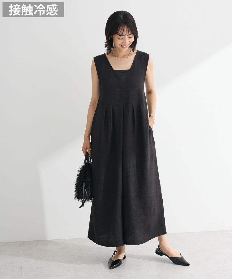 armonia「接触冷感麻調ゆったりサロペット」|オールインワン|
