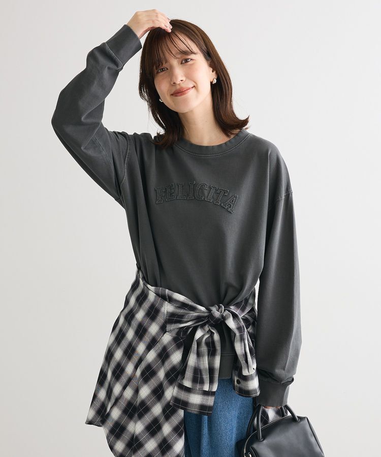 Green Parks「ピグメントロゴ刺繍裏毛プルオーバー」|スウェット・ジャージ|