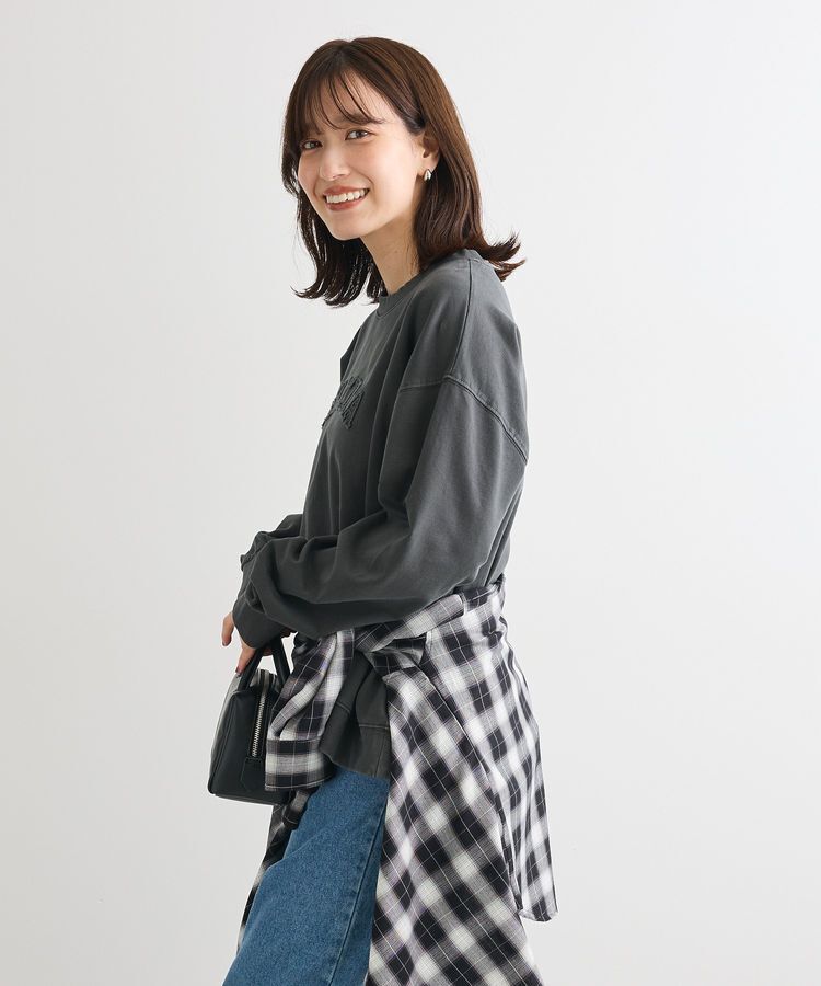 Green Parks「ピグメントロゴ刺繍裏毛プルオーバー」|スウェット・ジャージ|