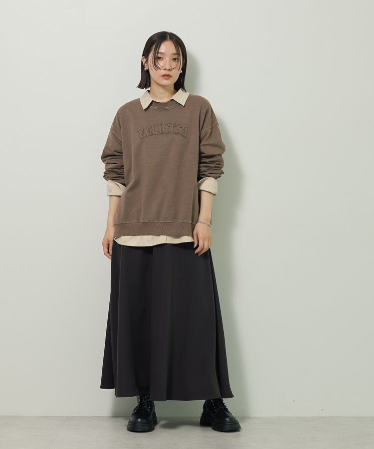 Green Parks「ピグメントロゴ刺繍裏毛プルオーバー」|スウェット・ジャージ|