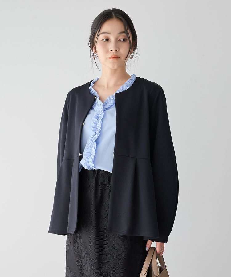 YECCA VECCA「フリルVネックブラウス」|シャツ・ブラウス|