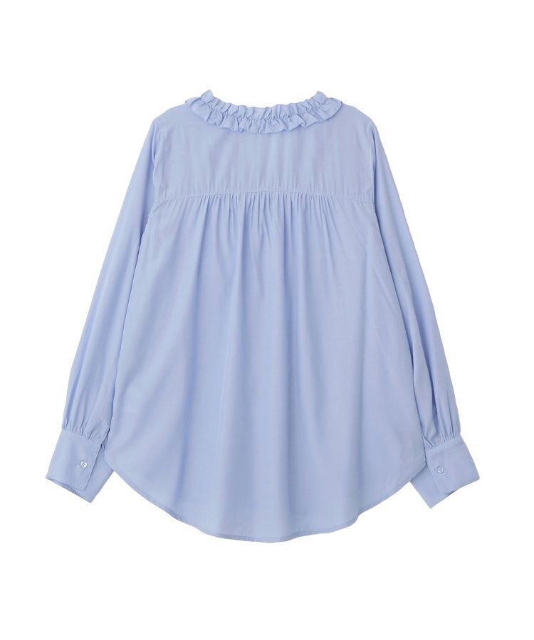 YECCA VECCA「フリルVネックブラウス」|シャツ・ブラウス|