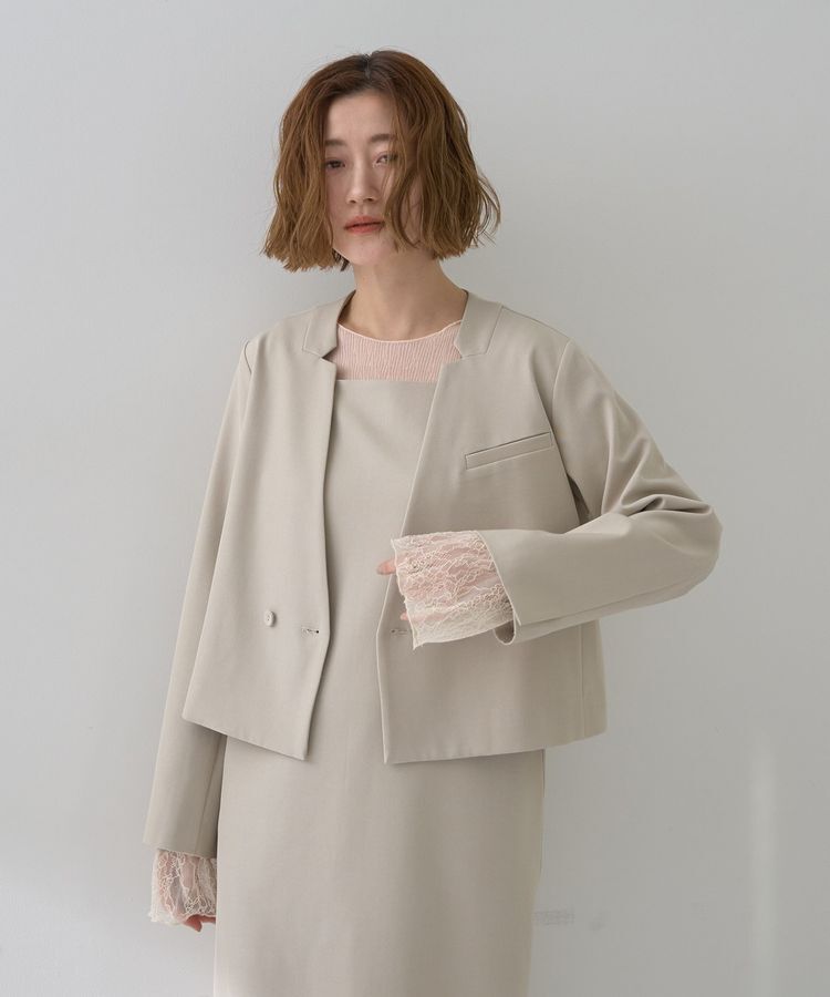 YECCA VECCA「袖レースシアートップス」|Tシャツ・カットソー|