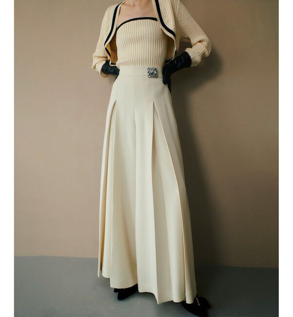 LOULOU WILLOUGHBY「【LOULOU WILLOUGHBY】ジョーゼットタックワイドパンツ」|その他|