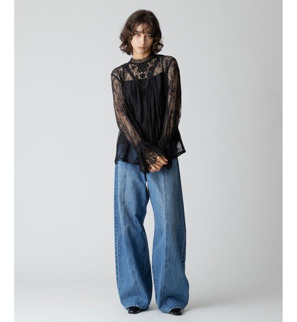 allureville「ラインデニムパンツ」|デニム|