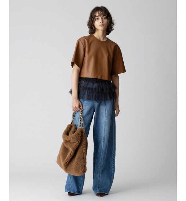 allureville「ラインデニムパンツ」|デニム|