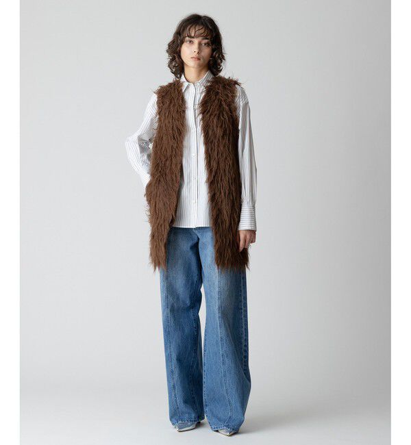 allureville「ラインデニムパンツ」|デニム|