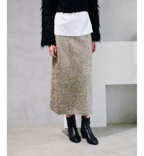 allureville「マルチラメシャギースカート」|スカート|マルチ