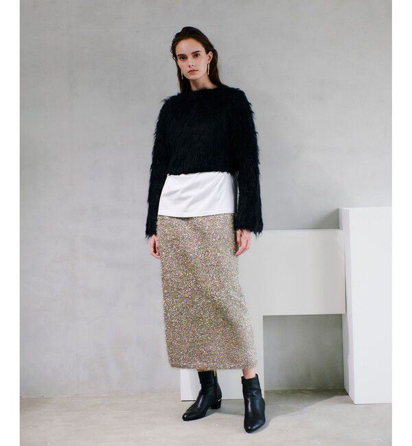 allureville「マルチラメシャギースカート」|スカート|