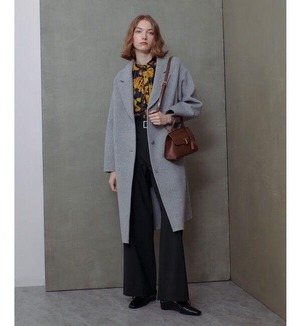 allureville「トラディッショナルリバーコート」|チェスターコート|ライトグレー