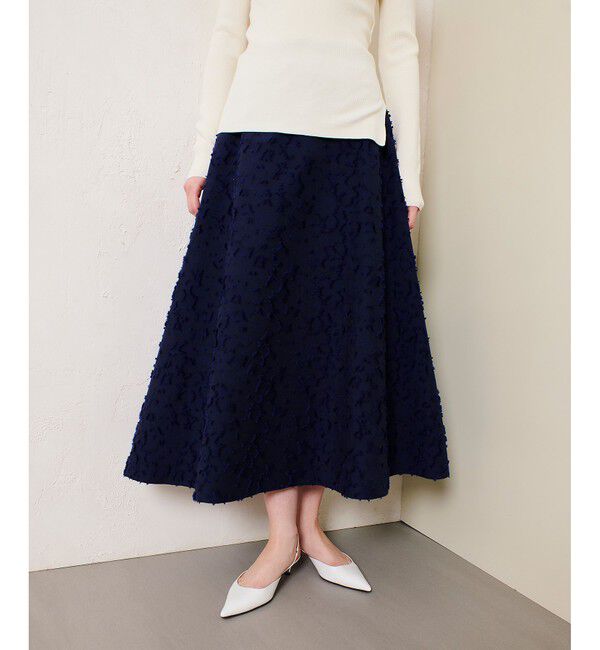 allureville「DUTEL フレアスカート」|スカート|ネイビー