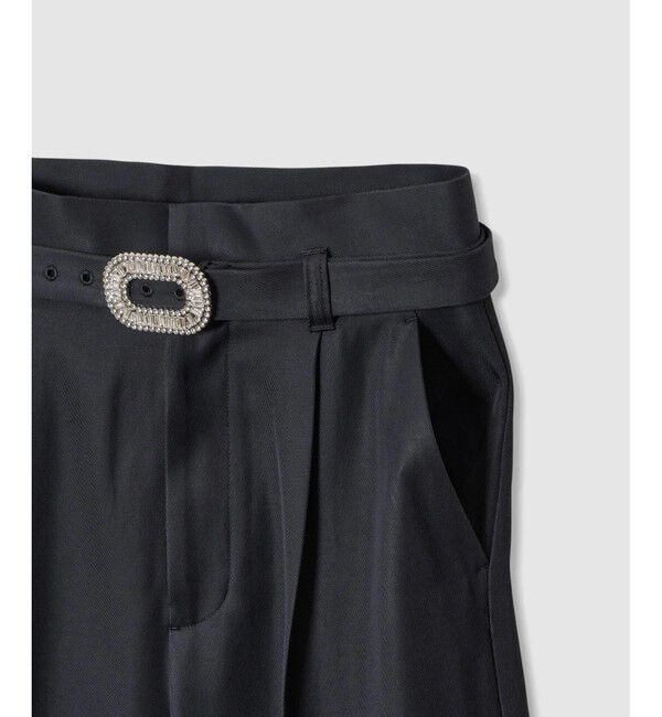 LOULOU WILLOUGHBY「【LOULOU WILLOUGHBY】ビジューバックルパンツ」|チノ|