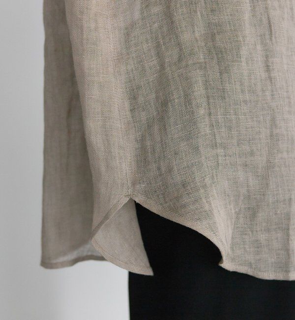  「シアーガーゼバンドカラーブラウス」|シャツ・ブラウス|