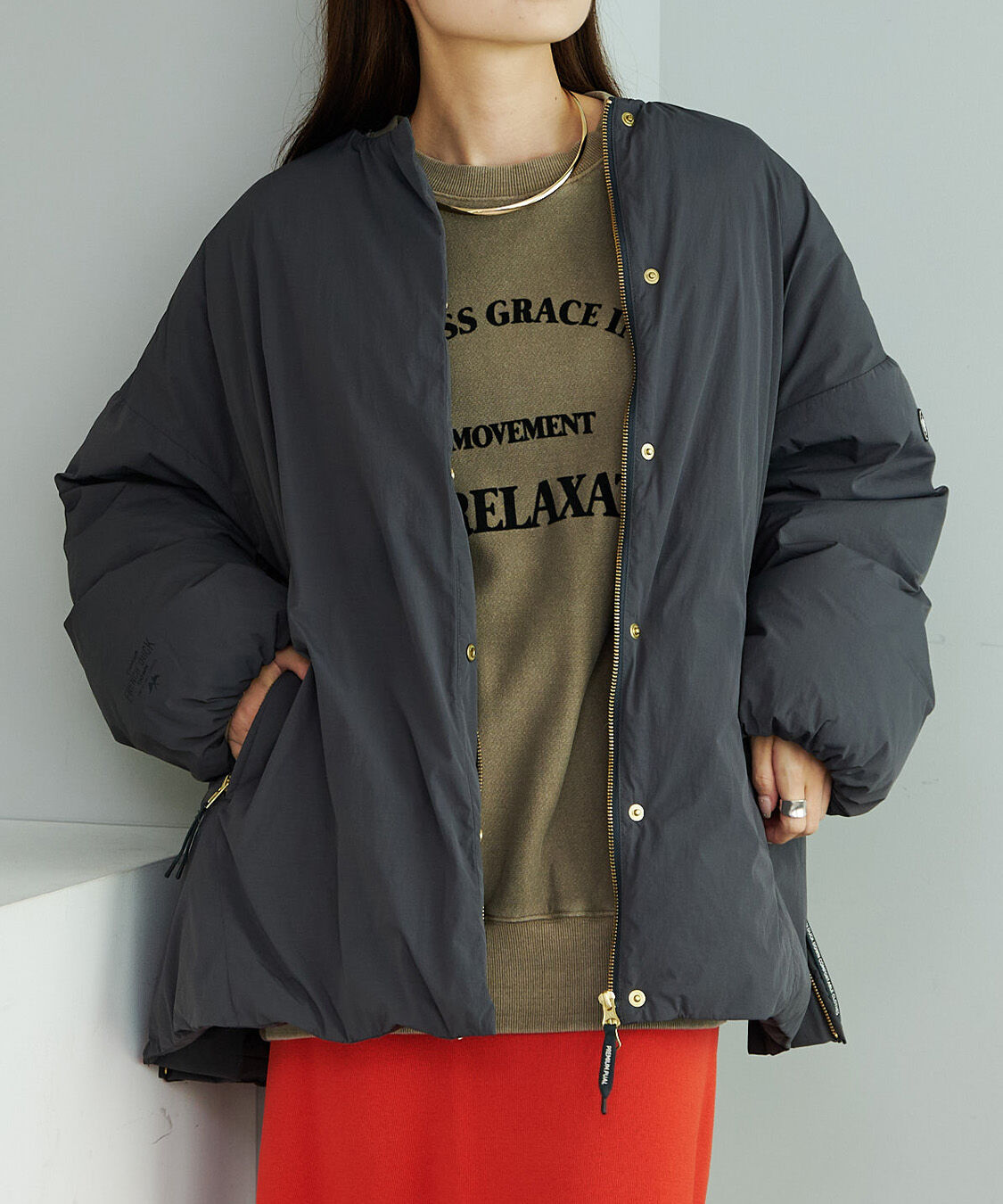 リバイバル/WEB限定】フレンチダックダウンサイドジップジャケット