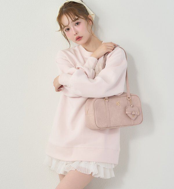  「ハートミラー付きスクエアボストンバッグ」|ショルダー・メッセンジャー|