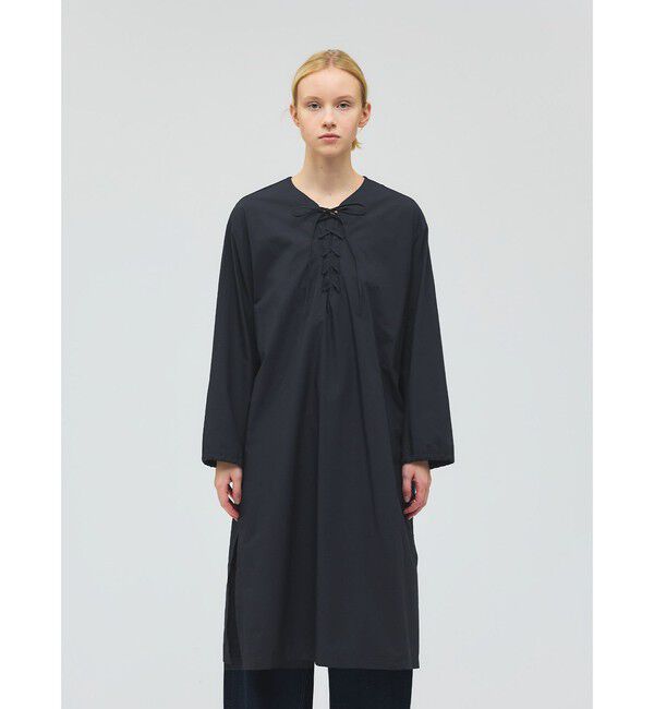 mizuiro ind「mizuiro ind レースアップワンピース」|ワンピース|ネイビー