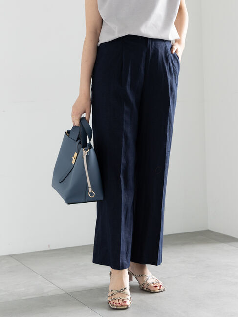 Te chichi「プリントアソートレーヨンリネンパンツ《2025summer catalog item》」|その他|ネイビー