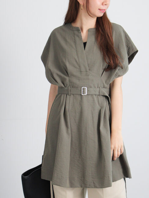 Te chichi「ミリタリーチュニックシャツ」|シャツ・ブラウス|カーキ