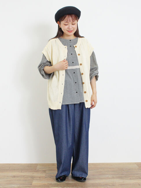 Samansa Mos2「テープヤーン前後2WAYベスト」|ダウンベスト・ベスト|