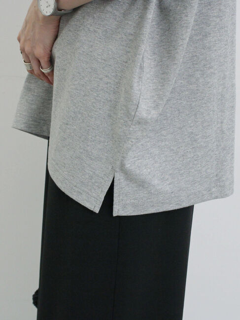 Samansa Mos2 blue「◎箔プリントTシャツ」|Tシャツ・カットソー|